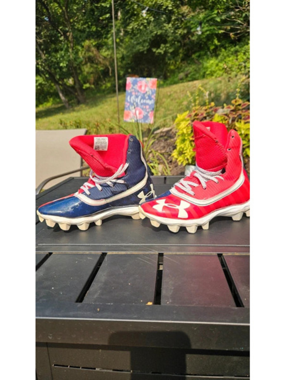 UA football cleats size 1.5Y